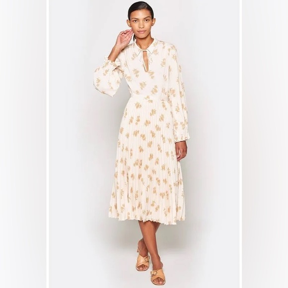 Joie pleated peach pattern skirt size 0 - Picture 2 of 9